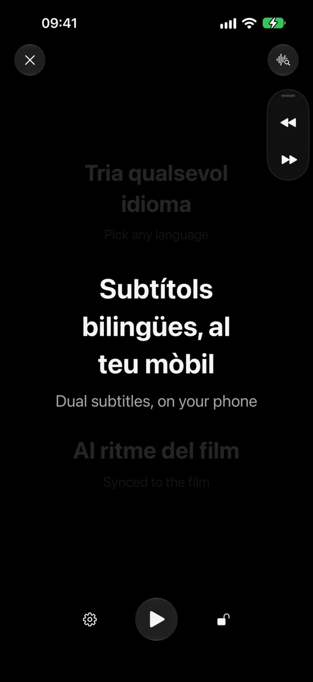 CinemaCC · Pantalla fosca que es llegeix bé sense molestar ningú