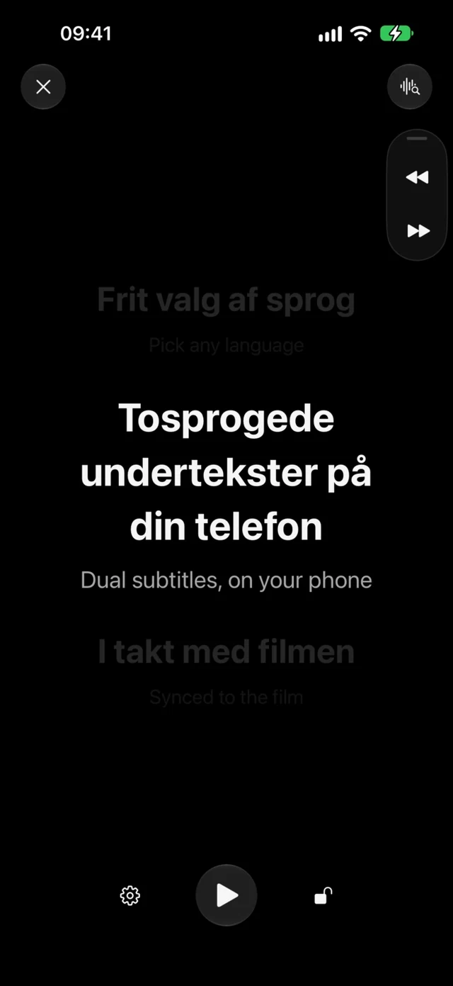 CinemaCC · Biografmørk skærm, der kan læses uden at forstyrre nogen