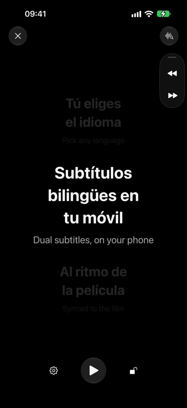 CinemaCC · Pantalla oscura que se lee bien sin molestar a nadie