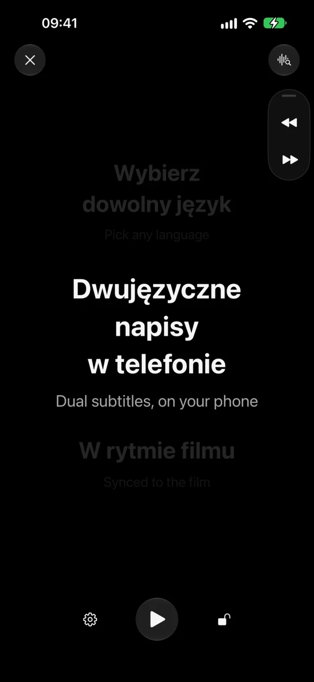 CinemaCC · Kinowo ciemny ekran, który pozostaje czytelny i nie przeszkadza innym