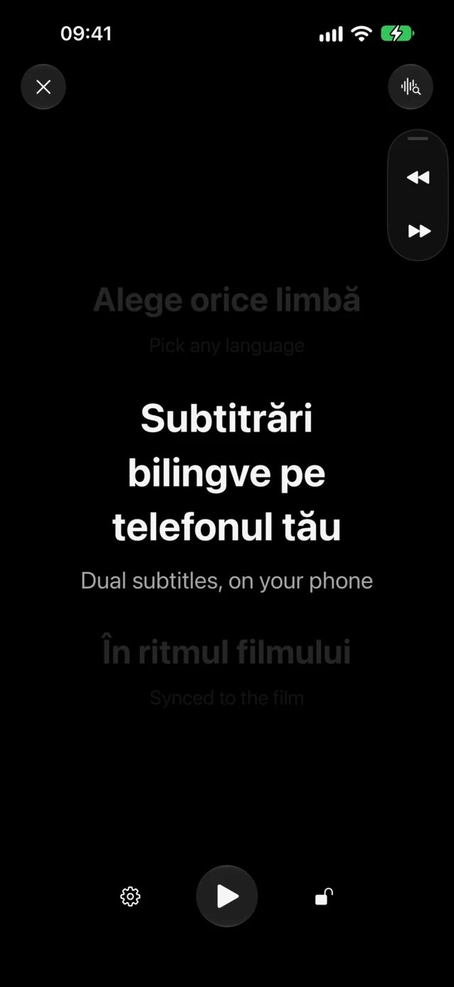 CinemaCC · Ecran întunecat care rămâne ușor de citit fără să deranjeze pe nimeni